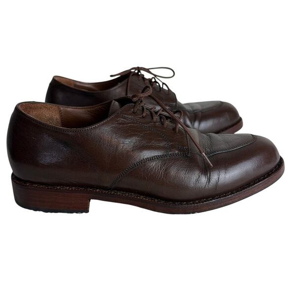 Als Attire Other - Als Attire Handmade Mens Oxford Shoes Size 8.5-9 Brown Leather One of a Kind